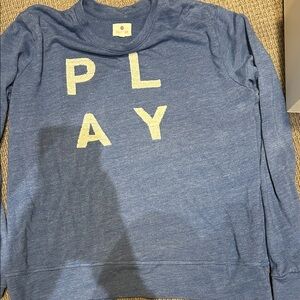 Sundry Blue Top with Yellow Accents